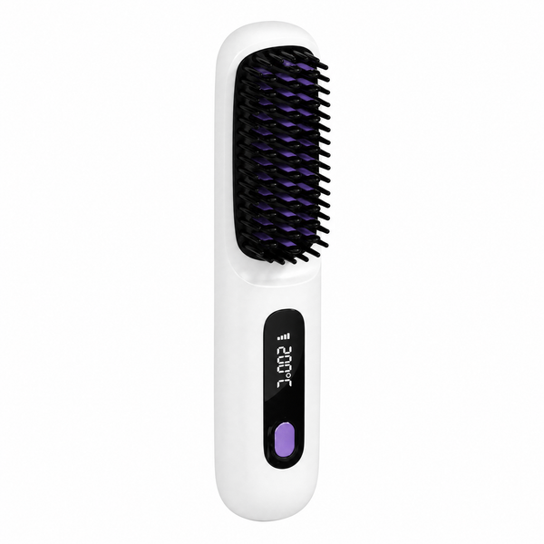 2-in-1 Wireless Hair Straightener Comb - Cordless & Rechargeable, front product view