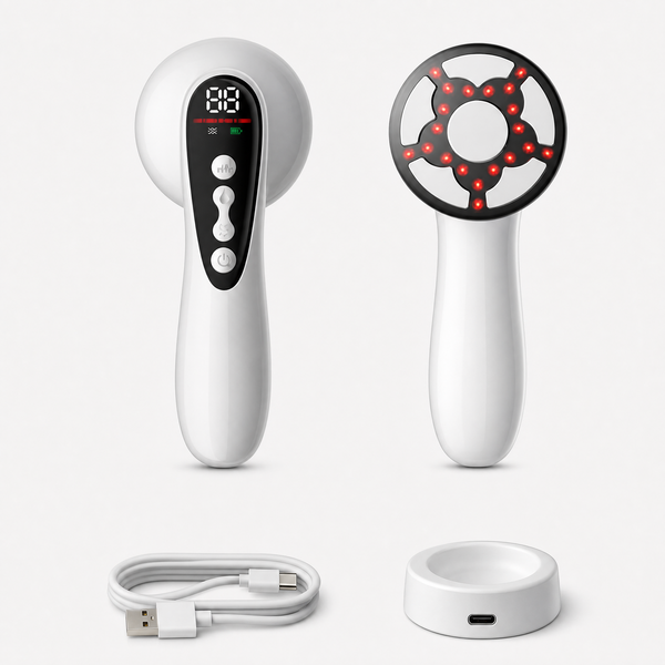 5-in-1 Handheld Body & Facial Massager shown in a clear product image