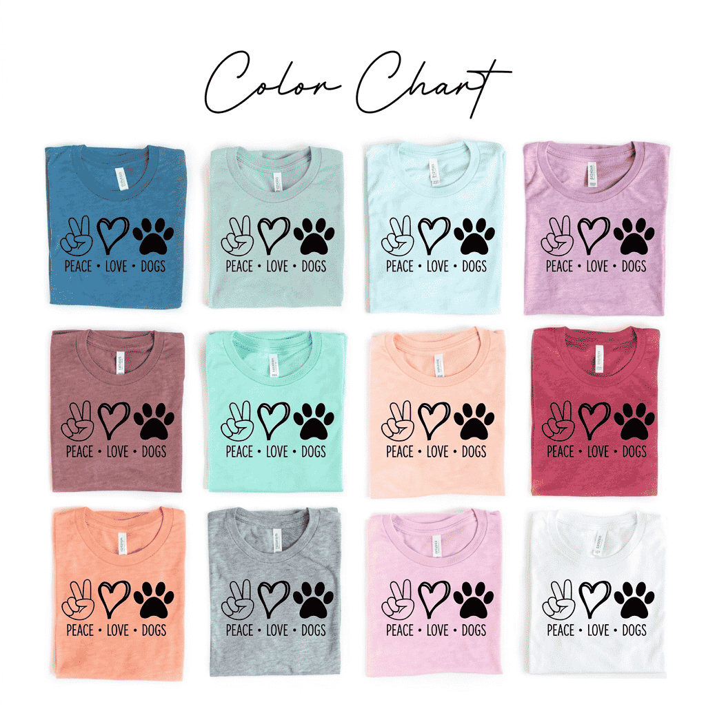 Peace Love Dogs slogan t-shirt — additional view 4