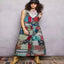 Sleeveless patchwork wide leg jumpsuit — primary view