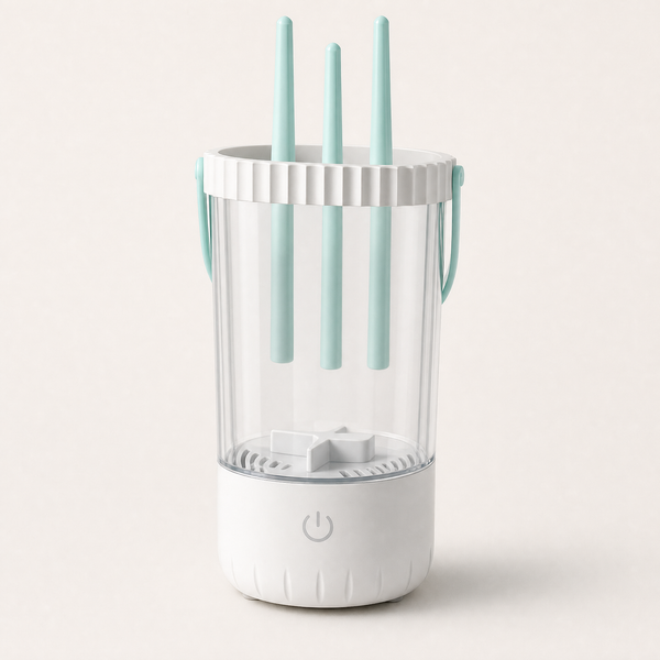 Makeup Brush Ultrasonic Cleaning Machine, shown in a clear product image