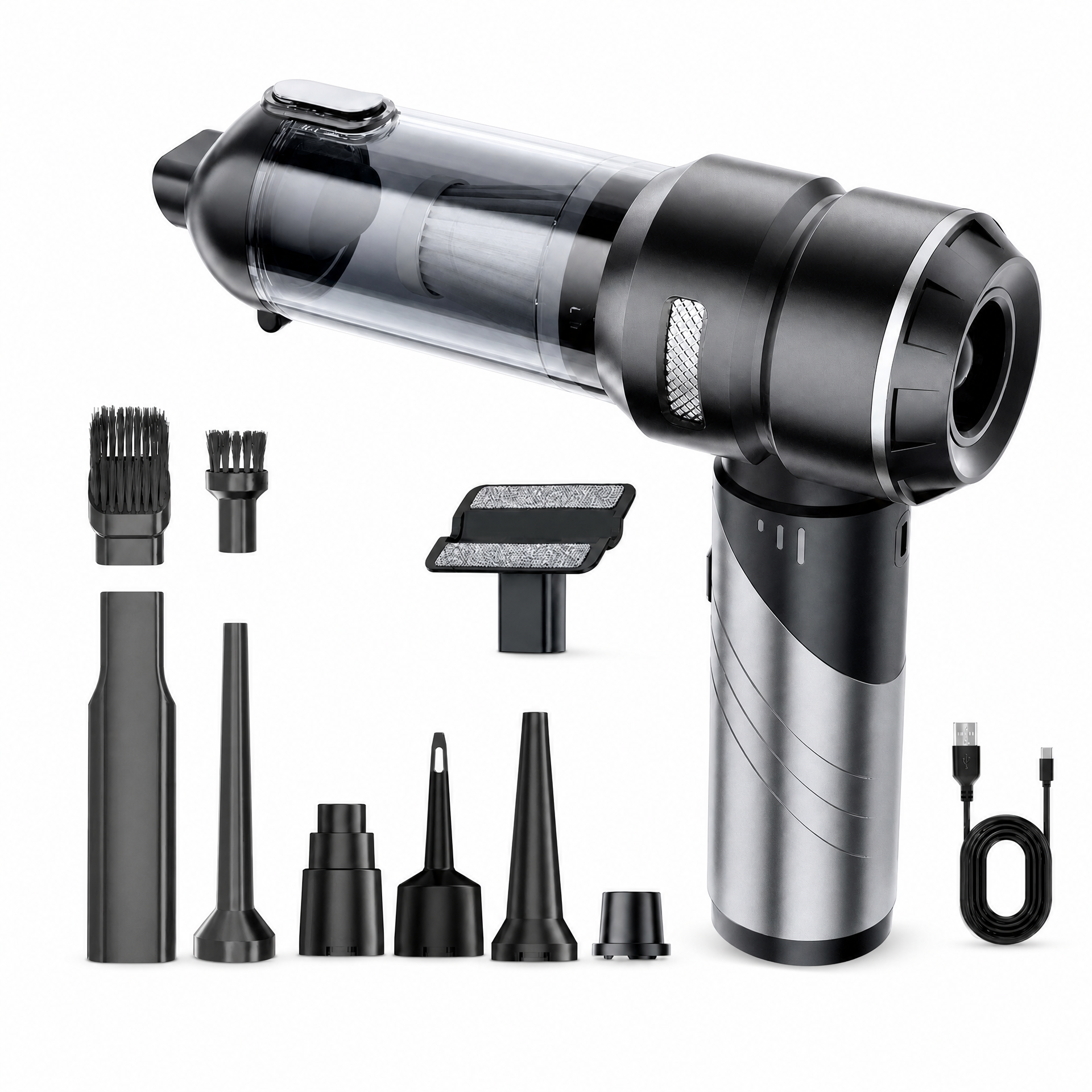 2-in-1 Cordless Vacuum & Air Inflator for Effortless Cleaning and Inflating, front product view