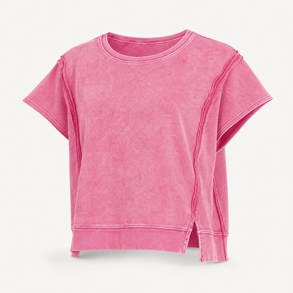 Chic Oversized French Terry Top, front product view
