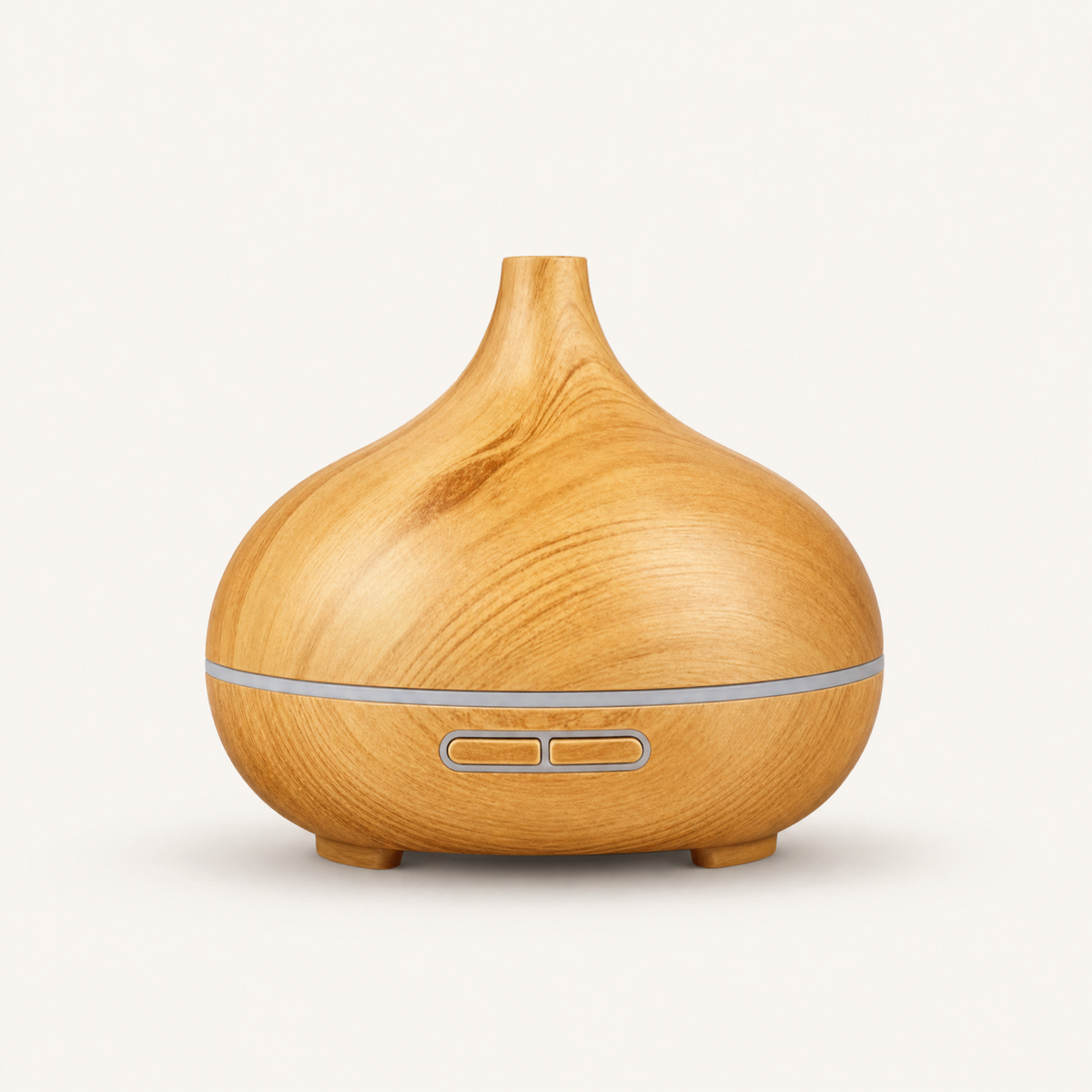 Wood-Grain Aromatherapy Diffuser 500ml — Remote, LED Light product image