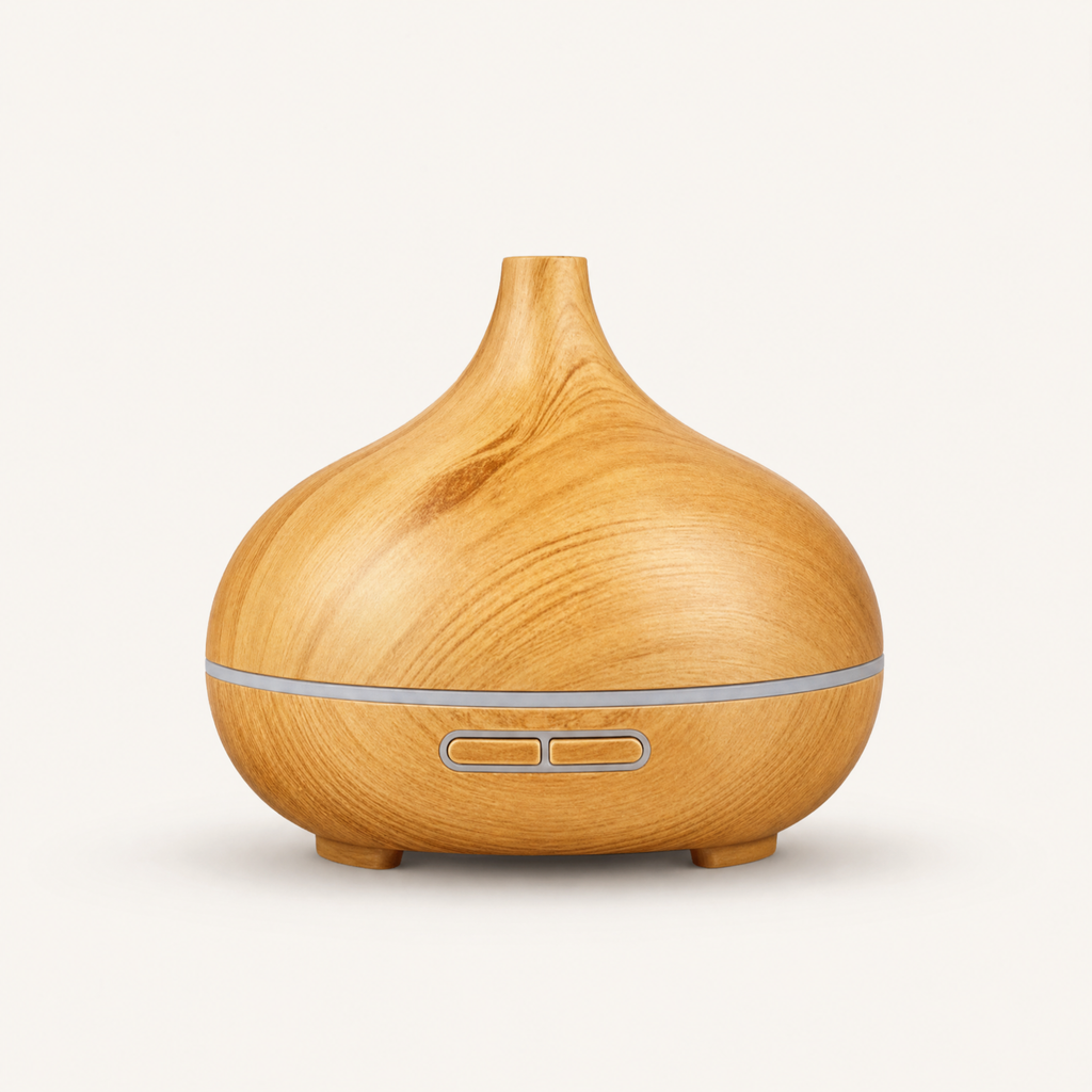 Wood Aromatherapy Diffuser - Smart Essential Oil Diffuser for Tranquil Environments shown in a clear product image