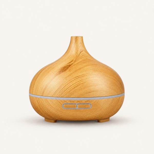 Wood Aromatherapy Diffuser - Smart Essential Oil Diffuser for Tranquil Environments shown in a clear product image