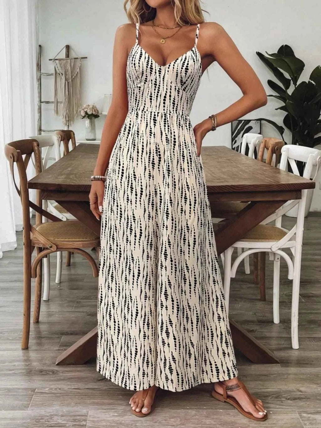 Backless wide leg jumpsuit — additional view 2