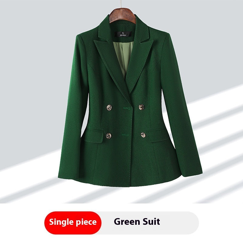 Double-Breasted Slim Fit Women's Suit Set – Blazer & Trouser Office Wear, alternate product view