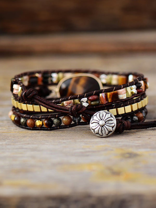 Geometric triple-layer bracelet — additional view 4