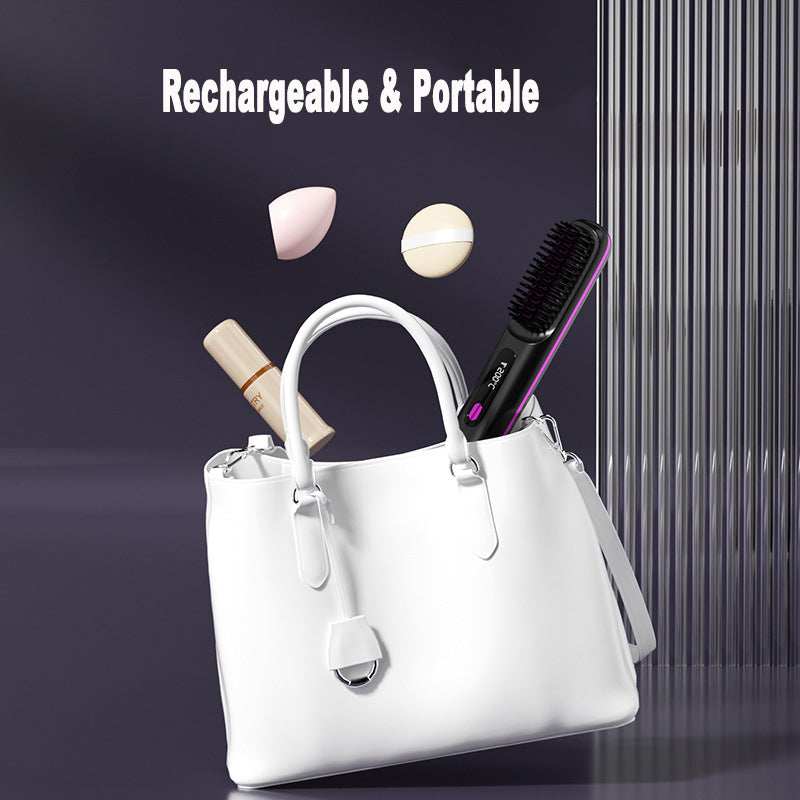 2-in-1 Wireless Hair Straightener Comb - Cordless & Rechargeable, product view 9