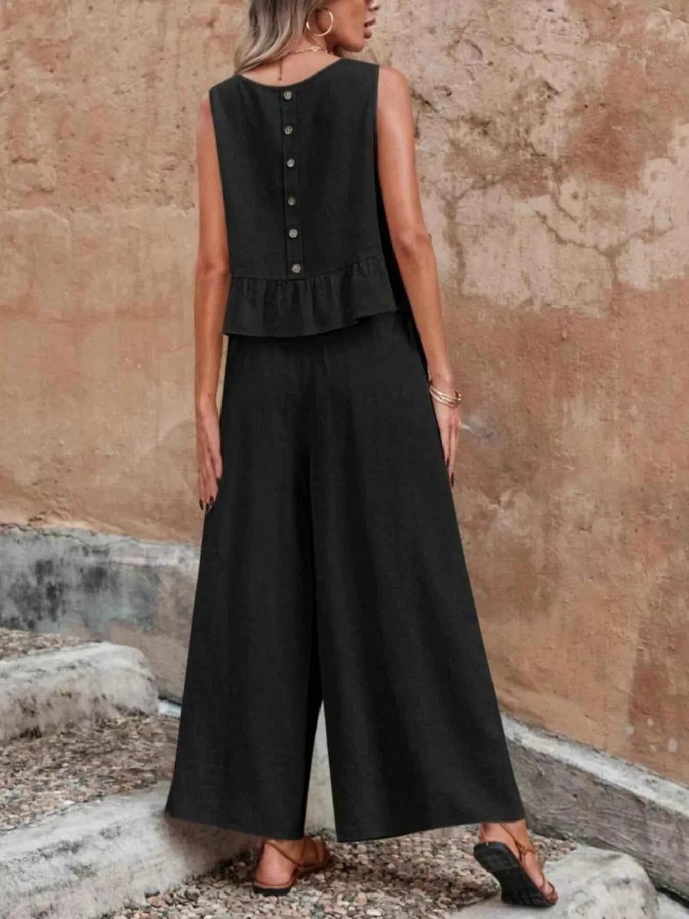 2026 Feminine Two-Piece Ruffle Set-Two-Piece Set-Splashis-Splashis