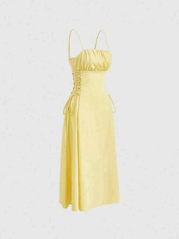 Lace-up cami dress — additional view 5
