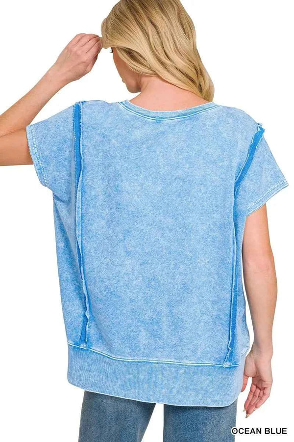 Snow washed oversized top — additional view 3