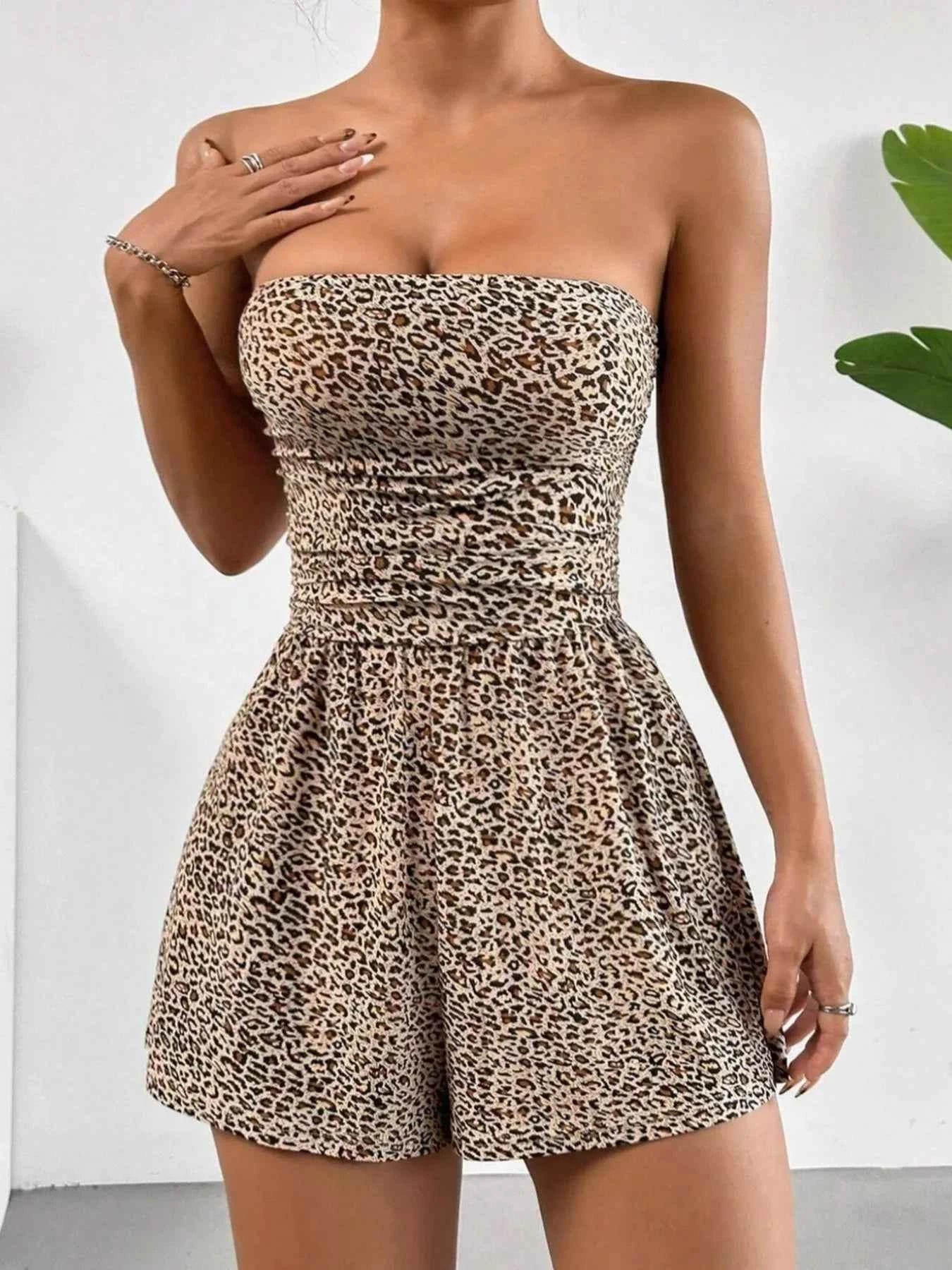 Flattering Ruched Waist Romper-Romper-Splashis-Splashis