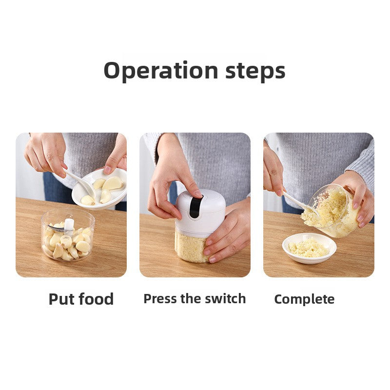 Food processor power button detail