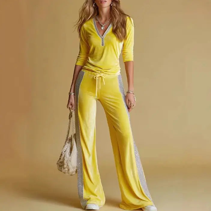 Women's Velvet Top and Pants Set product image