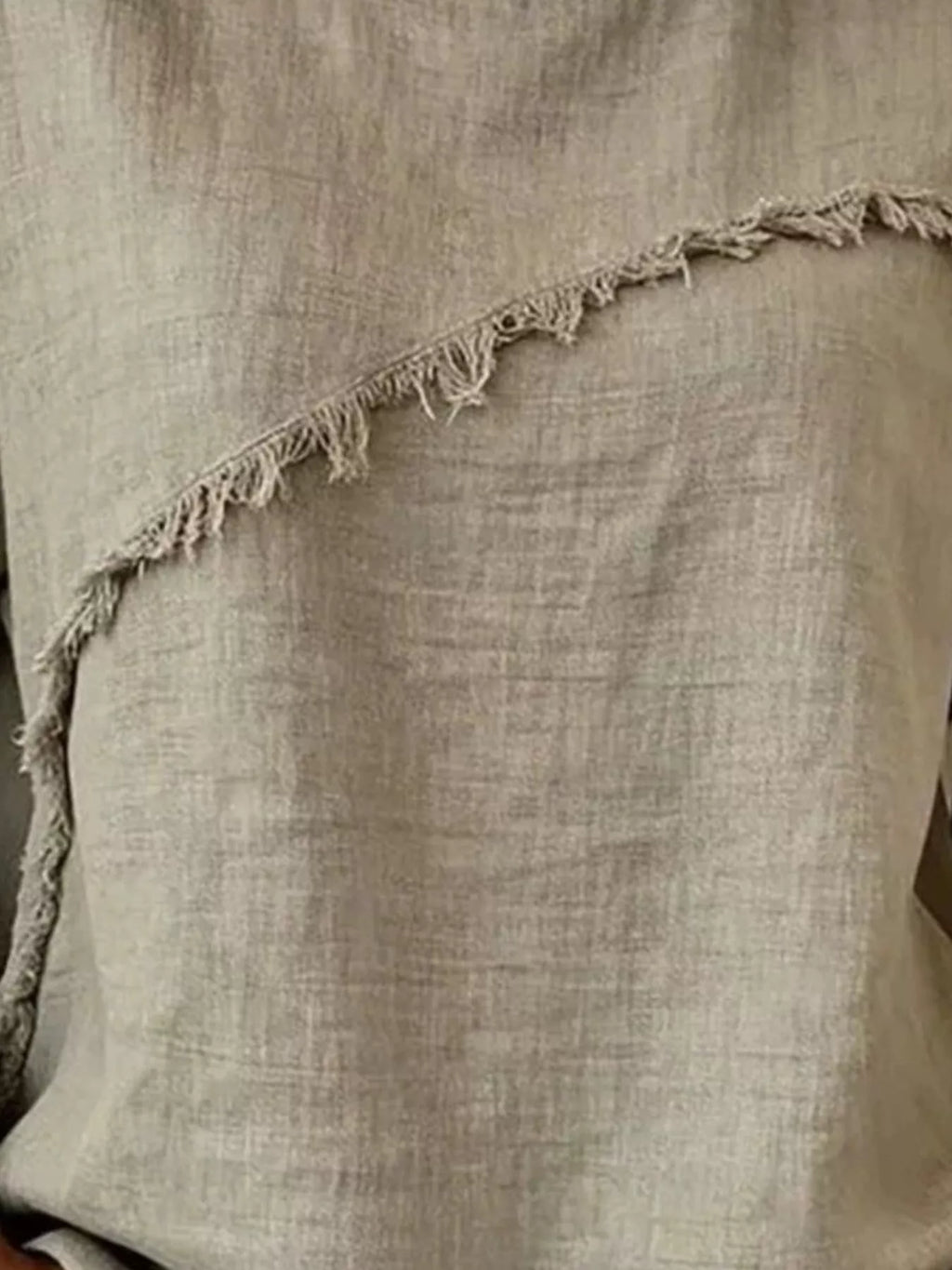 Full Size Frayed Hem Short Sleeve Top Plus Size view 3