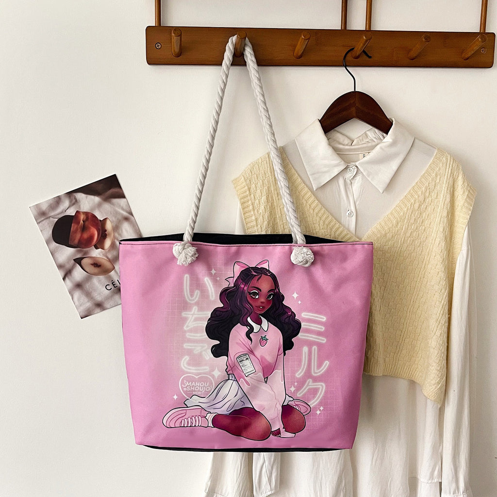 Canvas tote bag shown from front angle
