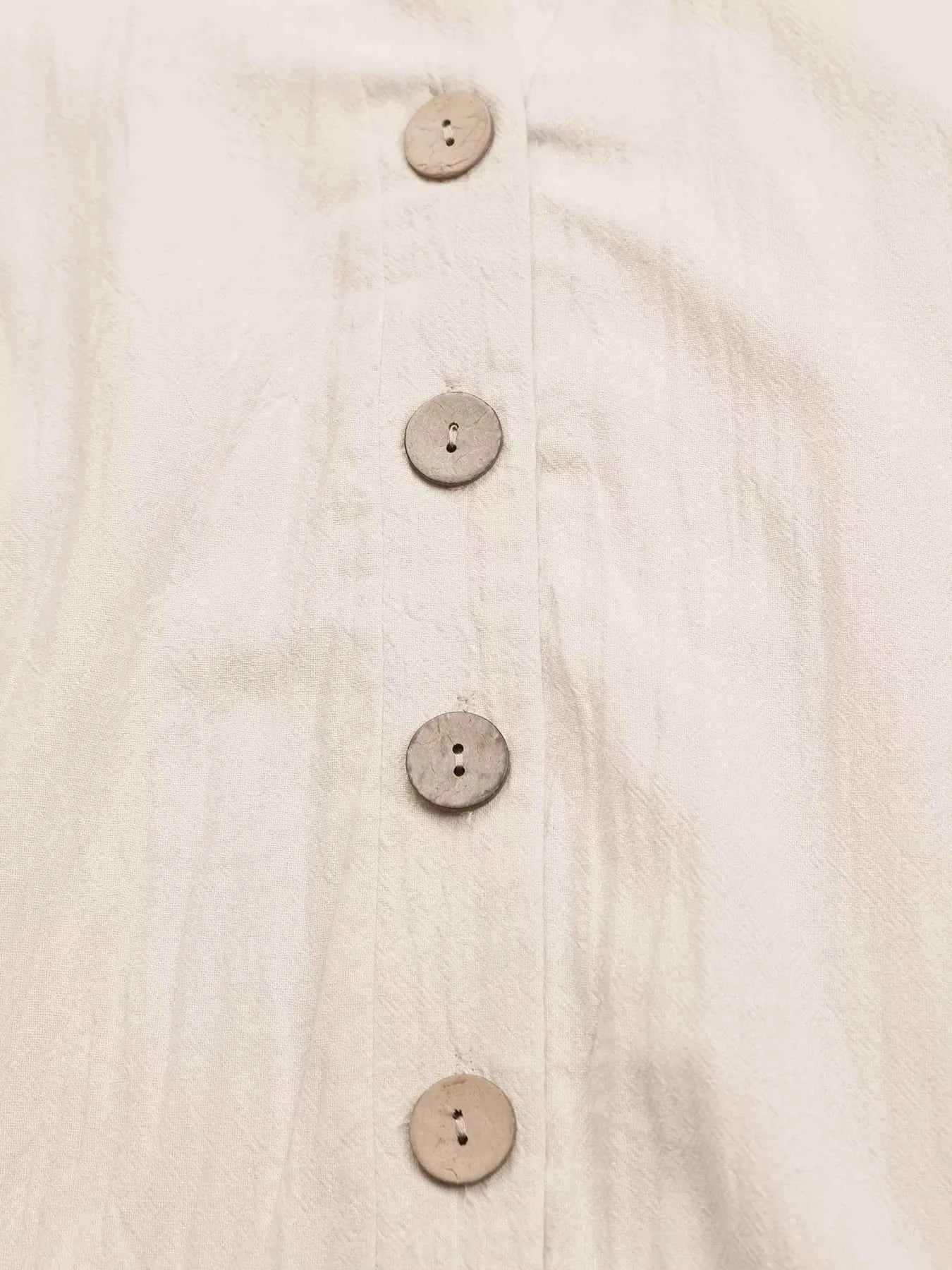 Button-front ruffle hem mini dress — additional view 9