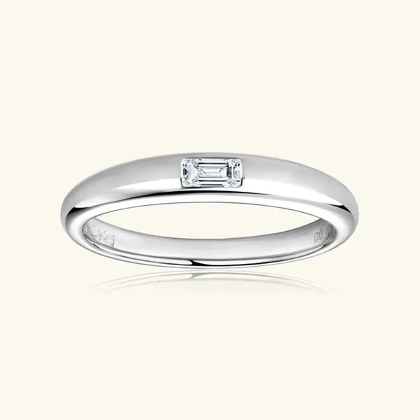 silver-plated alloy cubic zirconia ring — additional view 7