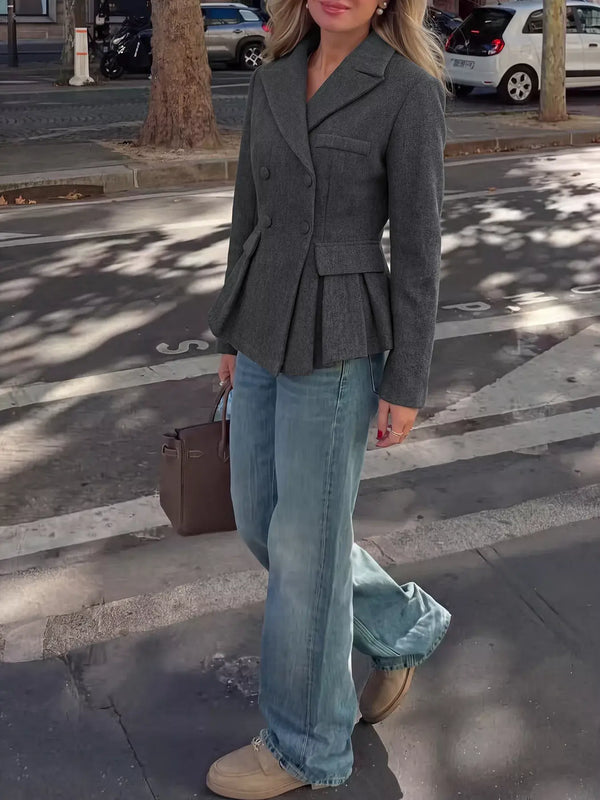 Double-breasted peplum blazer — additional view 6