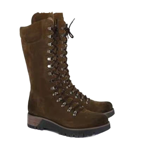Riding boots square mid heel