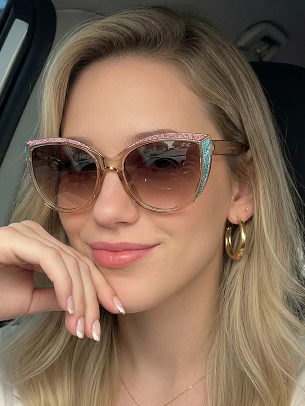 Glitter Cat-Eye Tinted Sunglasses additional product view