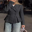 Women's double-breasted peplum blazer — primary view