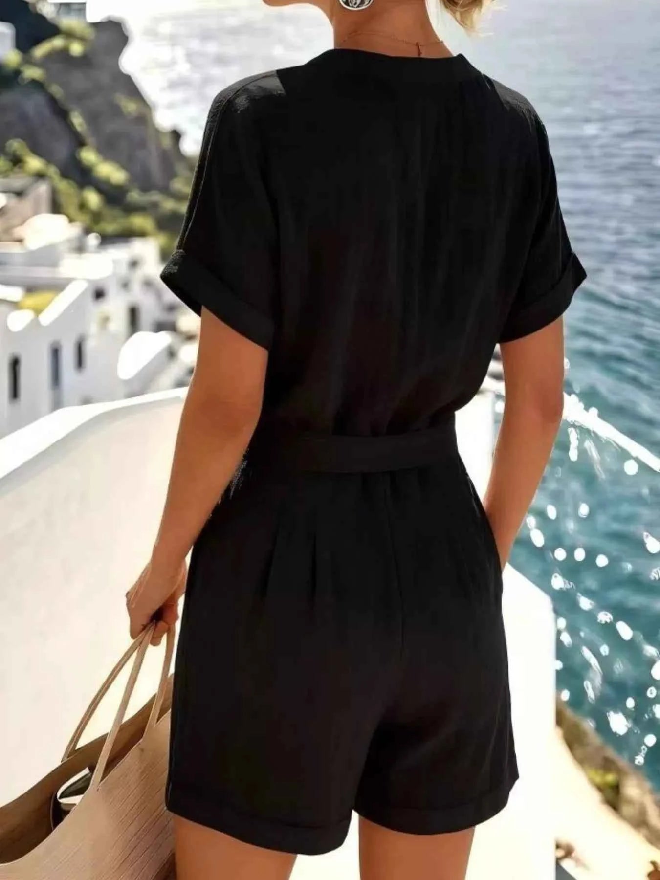 Two-piece summer shirt and shorts set — additional view 4
