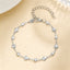 Hollow heart bracelet with cubic zirconia stones - view 2
