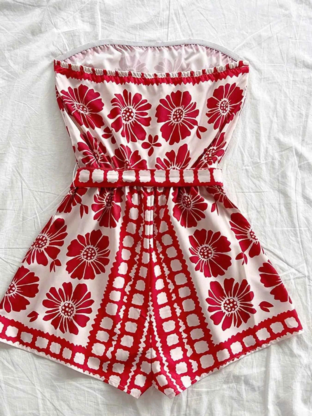 Strapless tie waist romper — additional view 11