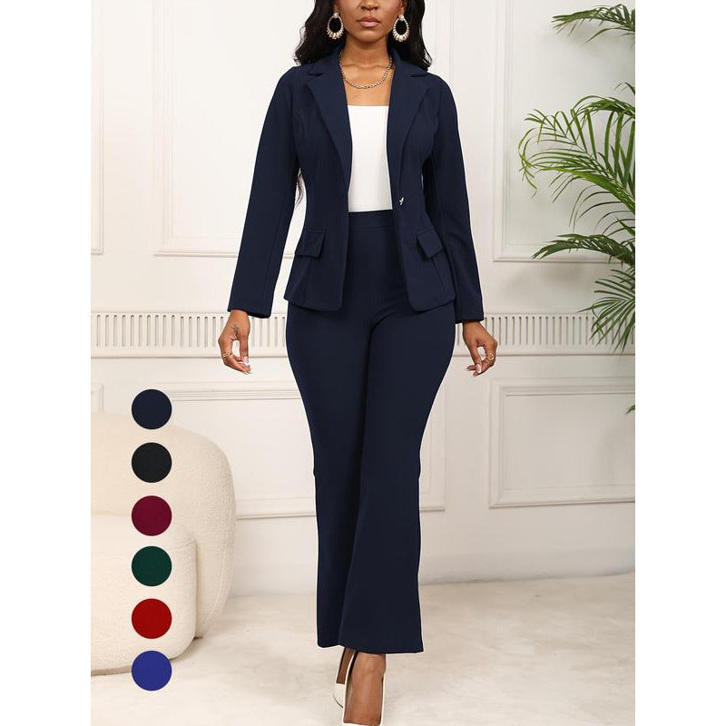 Women's Solid-Color Blazer & Pants Set — product image 7