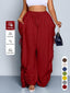 Retro pleated drawstring wide-leg pants product image
