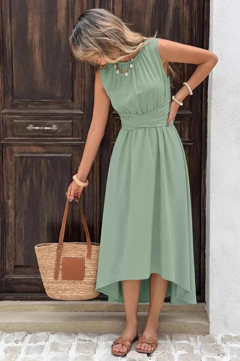 Sleeveless high-low dress — additional view 3