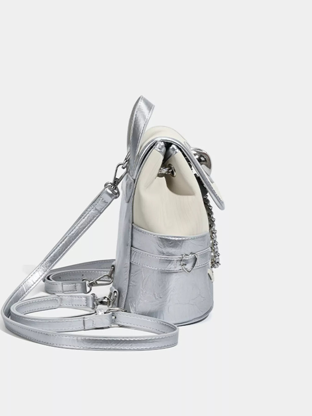 Mini Heart Flap PU Leather Backpack — product image 9