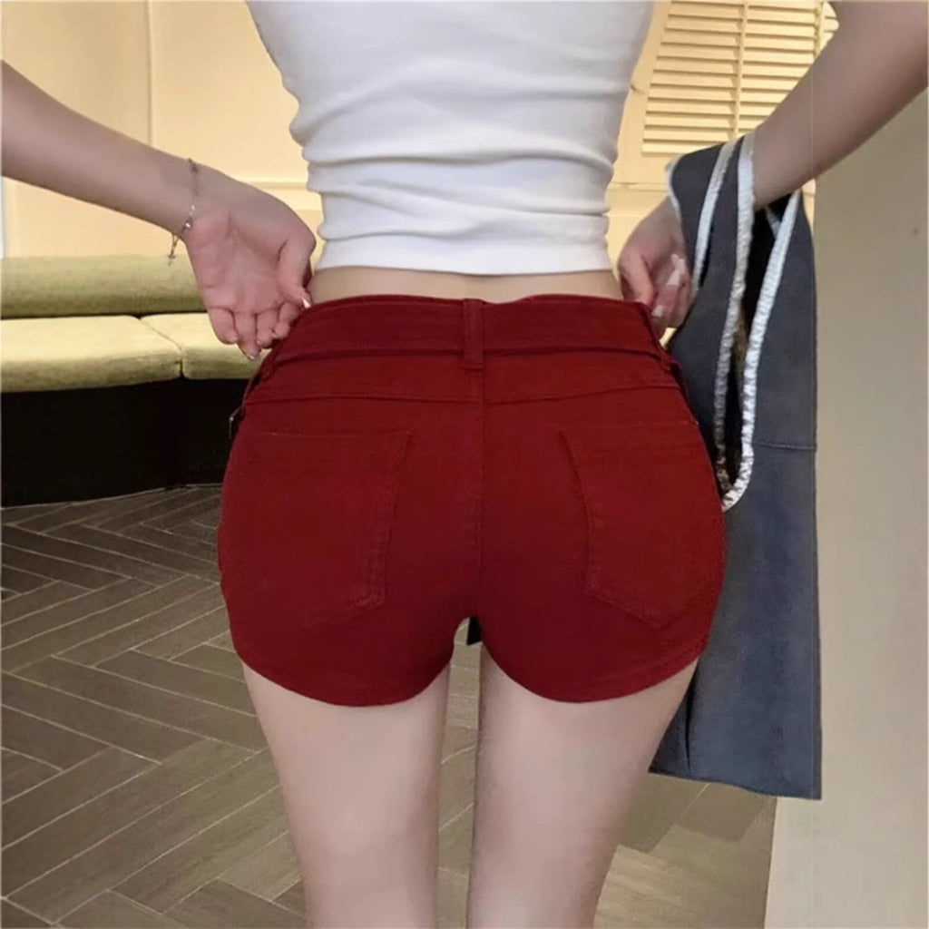 Women’s Low-Rise Stretch Denim Shorts, side product view
