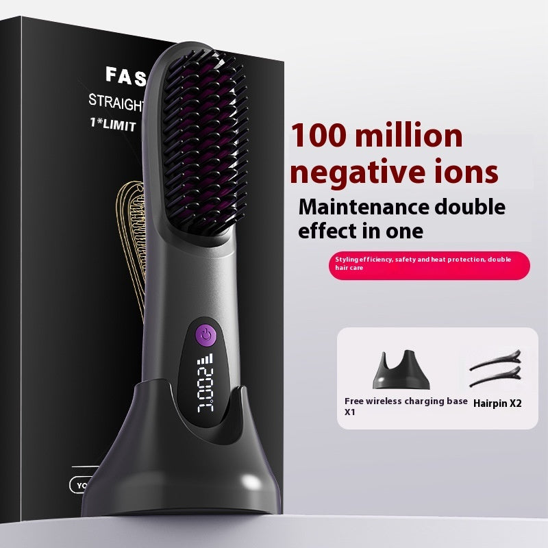 Cordless Straightening Comb with LCD Display, alternate product view
