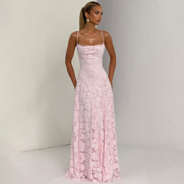 Lace backless evening dress — additional view 3