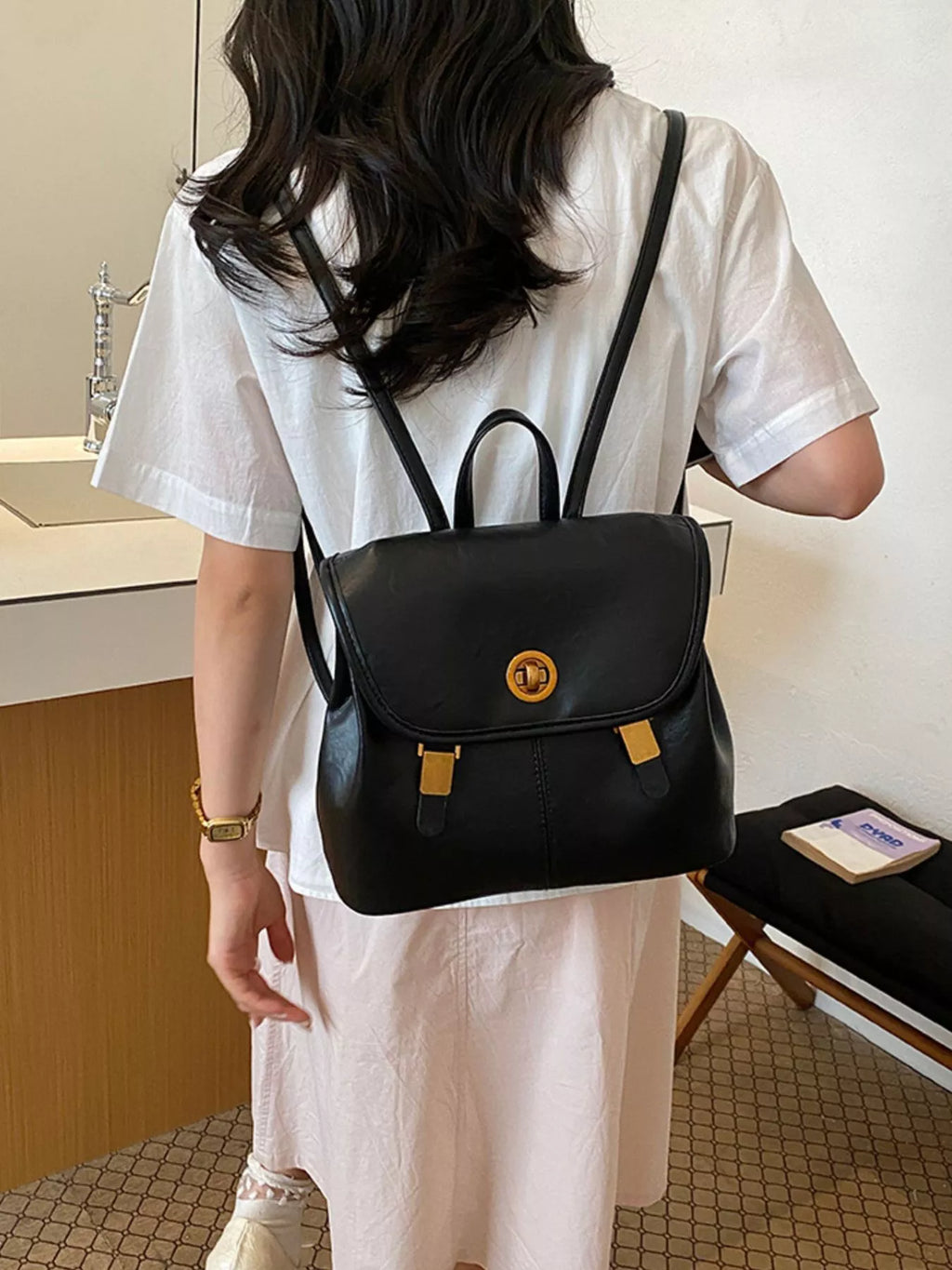 Small PU Leather Backpack — product image 5