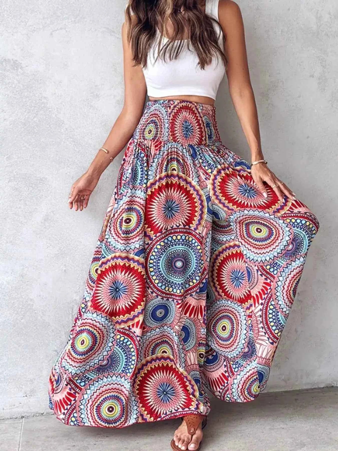 Printed wide-leg pants — additional view 4
