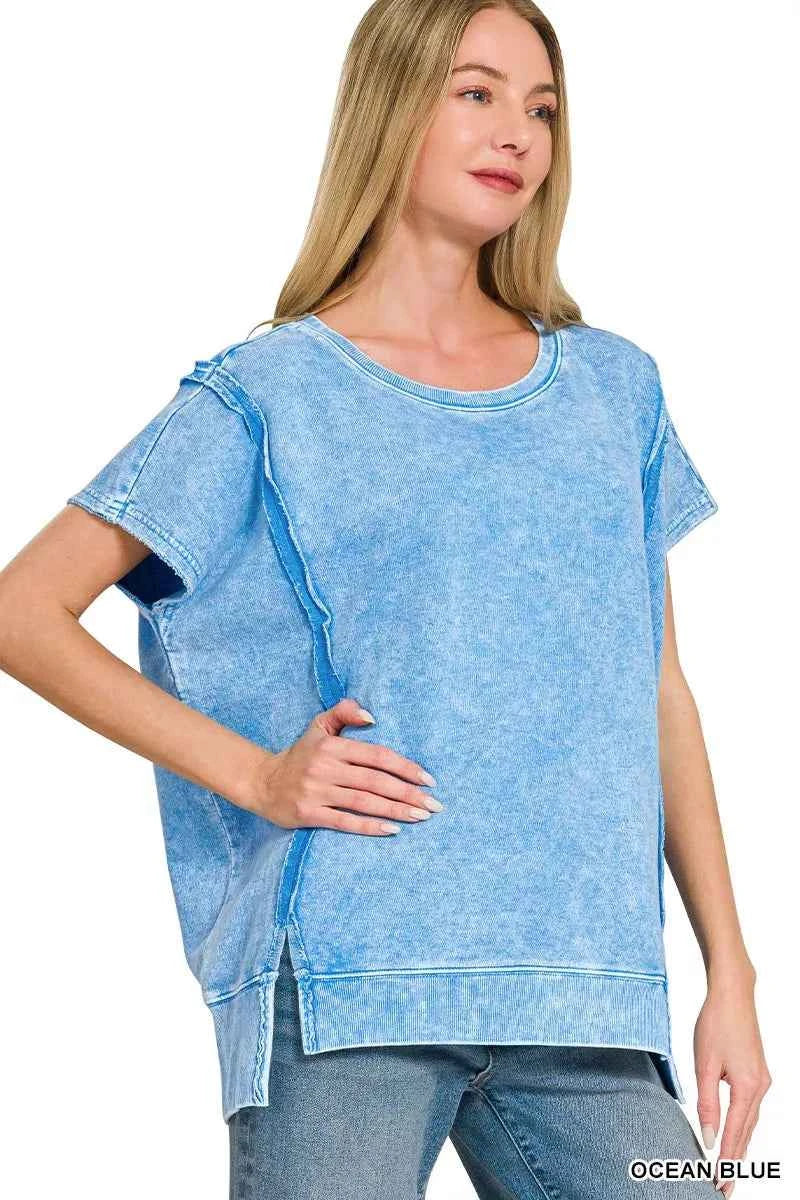 Snow washed oversized top — additional view 4