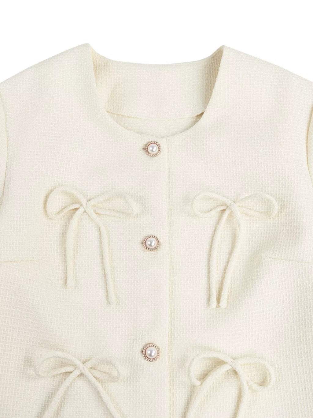 Bow detail cropped jacket — additional view 7