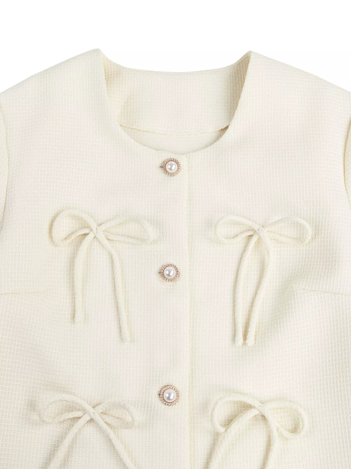 Bow Detail Cropped Outerwear, product view 7