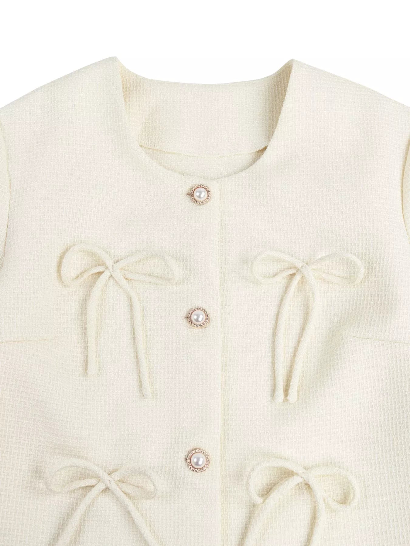 Bow detail cropped jacket — additional view 7