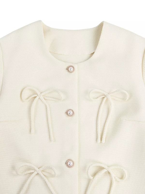 Bow detail cropped jacket — additional view 7