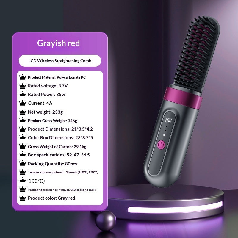 Cordless 2-in-1 Ionic Hair Straightener and Curler, product view 10