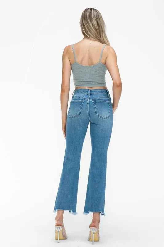 Distressed cropped denim jeans — additional view 2