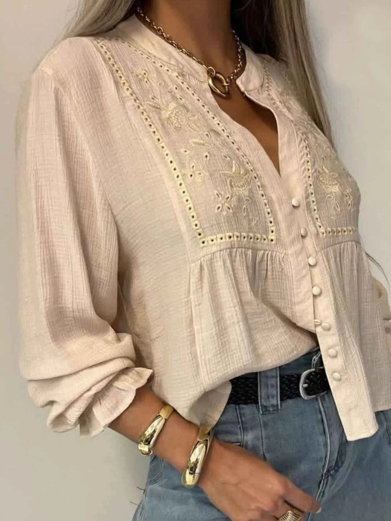 Embroidered detail shirt — additional view 4