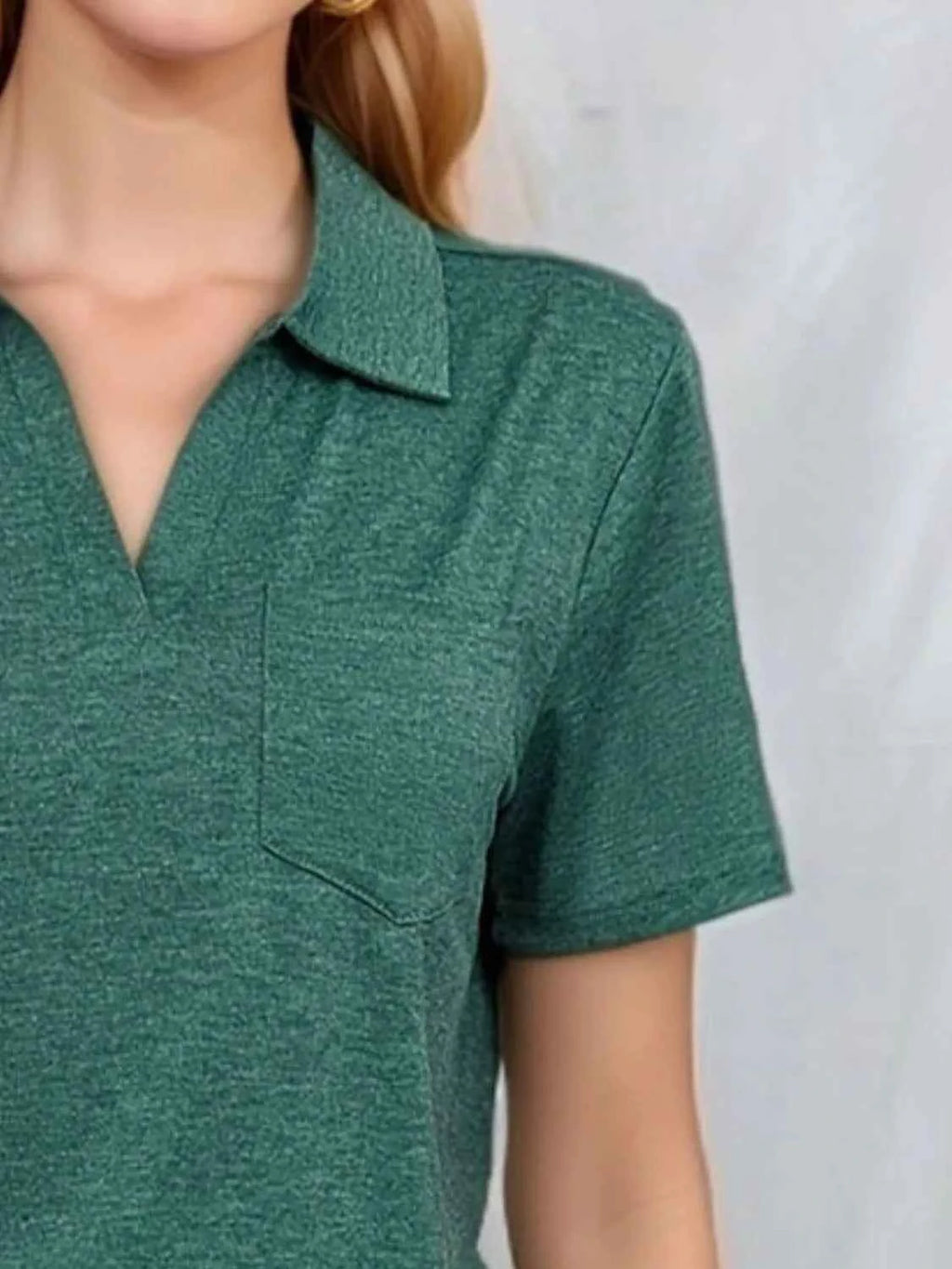 Johnny collar short sleeve top — additional view 5