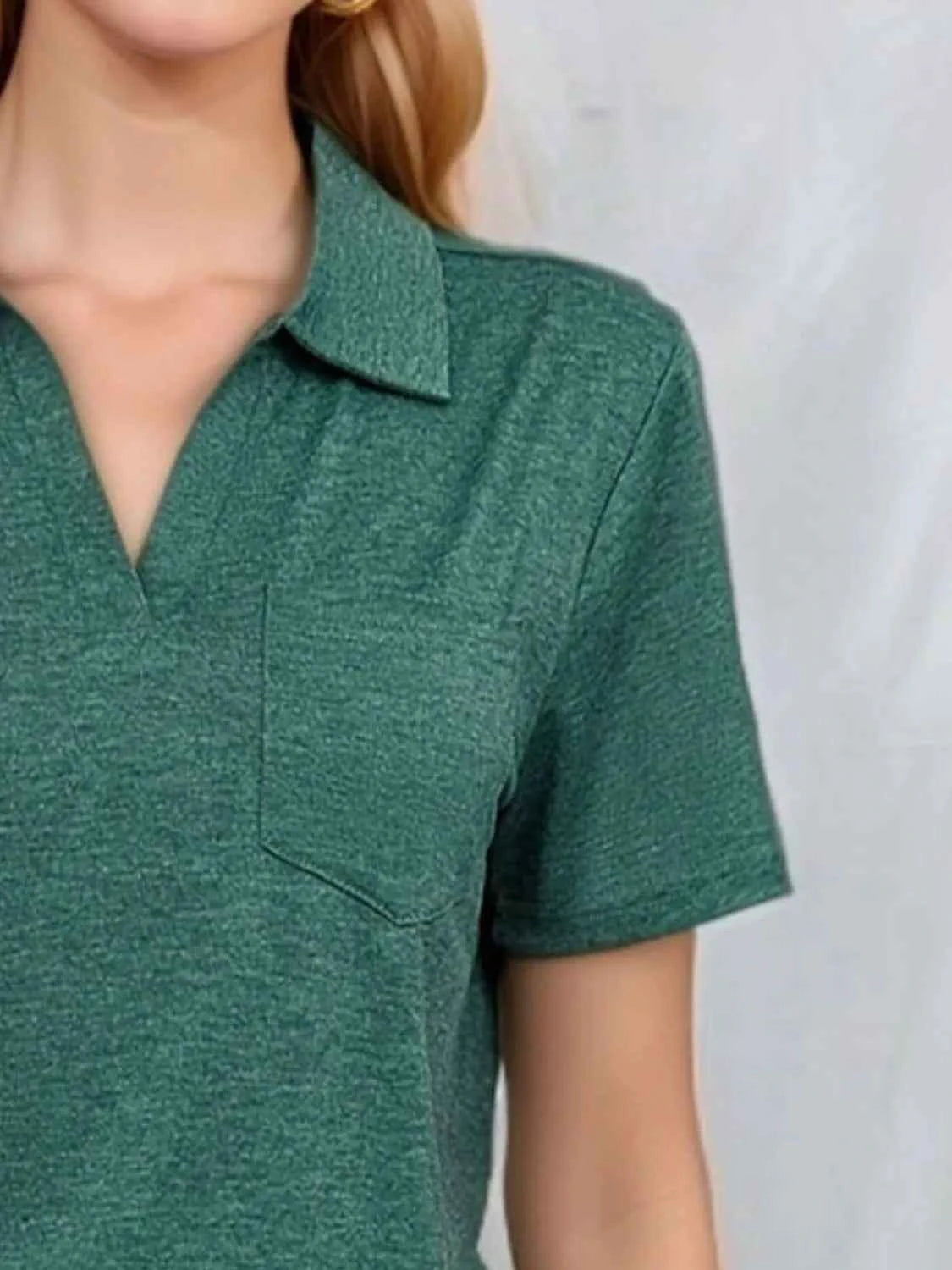 Johnny collar short sleeve top — additional view 5